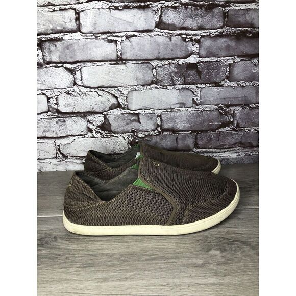 Olukai Nohea Mesh Mustang Lime Textile Slip On Casual Sneakers Men Sz 8M US/41EU - Picture 12 of 16